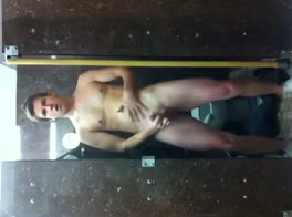 Naked in University Bathroom
